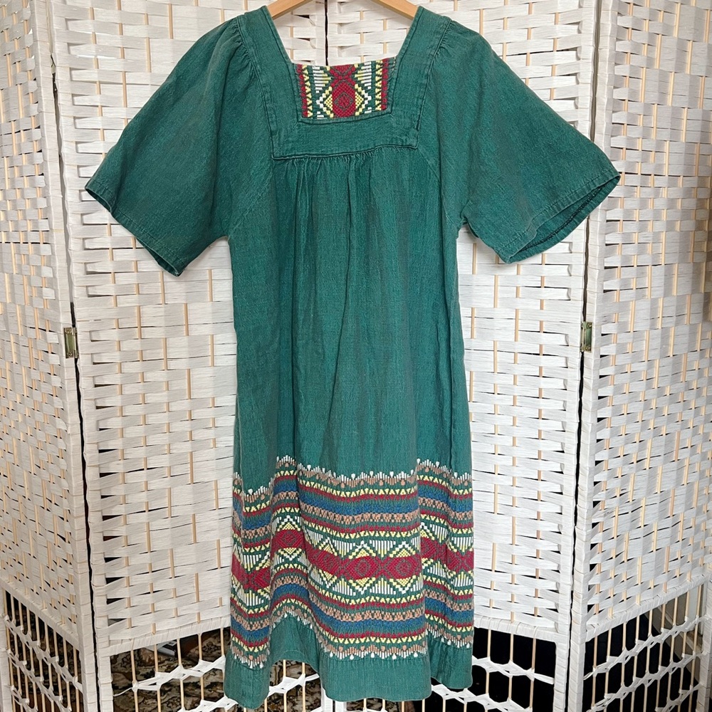 Vintage Embroidered Guatemalan Dress